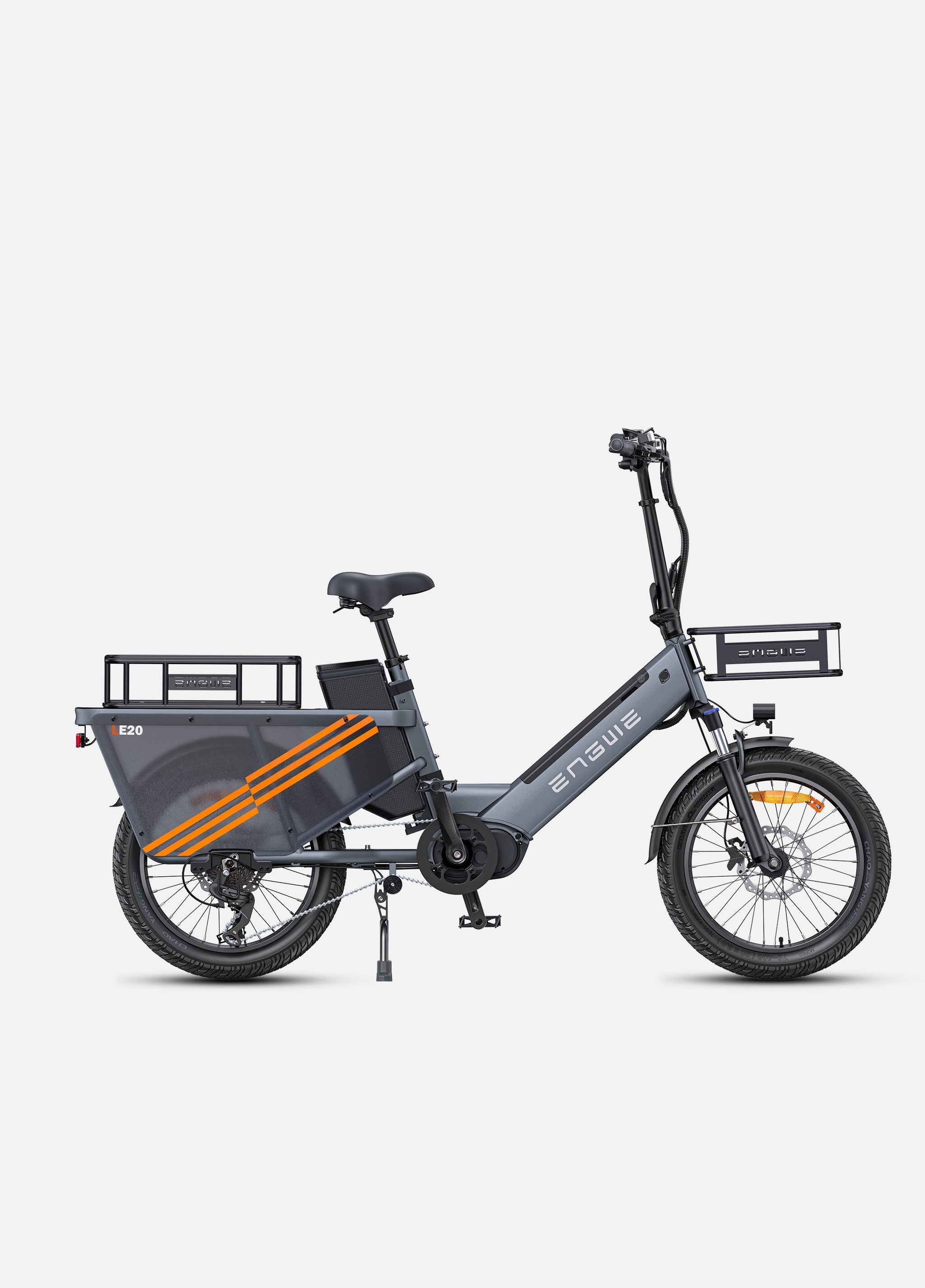ENGWE LE20 longtail cargo e-bike loaded for a shopping run