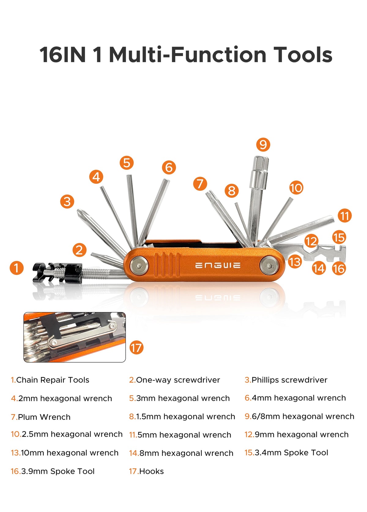 ENGWE Bike Repair Tool Kit | Multi-Tool for On-the-Go Fixes