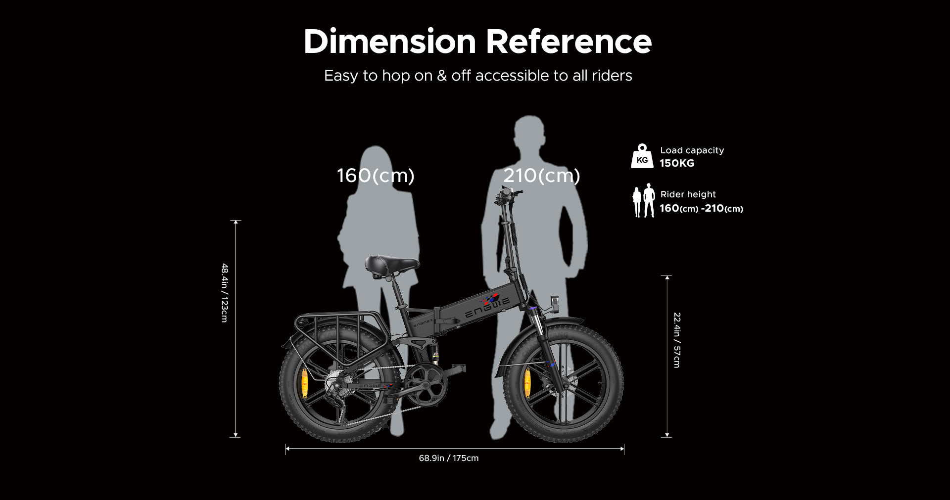 Engine X | 250W 100 km Range Max Speed 25 km/h Full Suspension Foldable E-bike