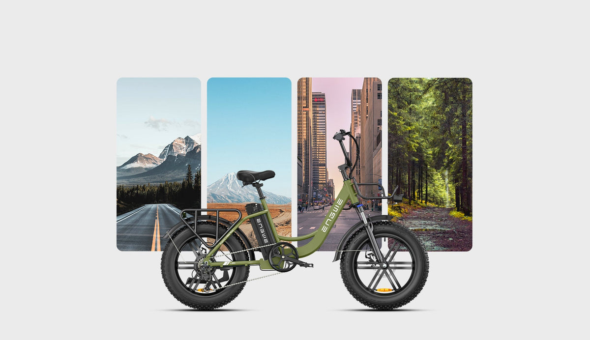 Take On Any Terrain Fat tires deliver unmatched grip and stability, ensuring a smooth ride across roads, trails, and uneven surfaces