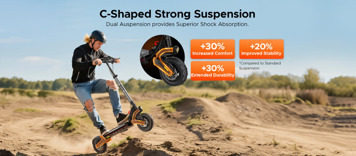 ENGWE Y400 Electric Scooter | Full Suspension, IPX4